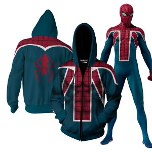 Spider-UK Cosplay PS4 New Look Zip Up Hoodie Jacket