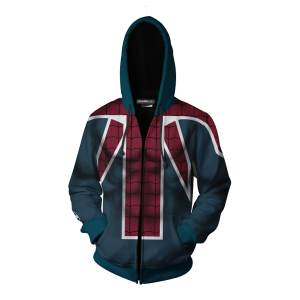 Spider-UK Cosplay PS4 New Look Zip Up Hoodie Jacket