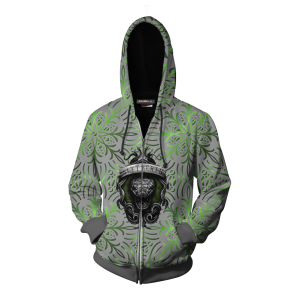 House Slytherin By Any Means Harry Potter Zip Up Hoodie