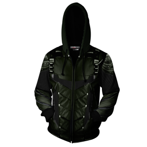 Arrow Oliver Cosplay Zip Up Hoodie Jacket