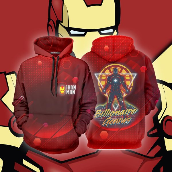 Iron Man Billionaire Genius 3D Hoodie