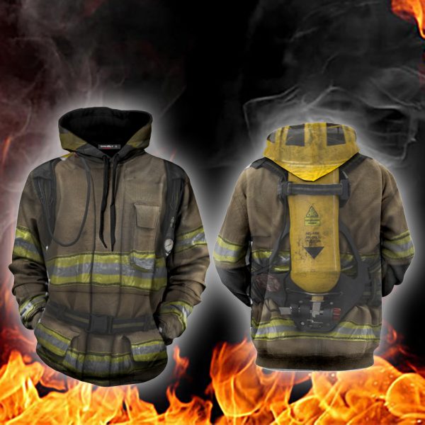 Firefighter Costume Cosplay 3D Hoodie