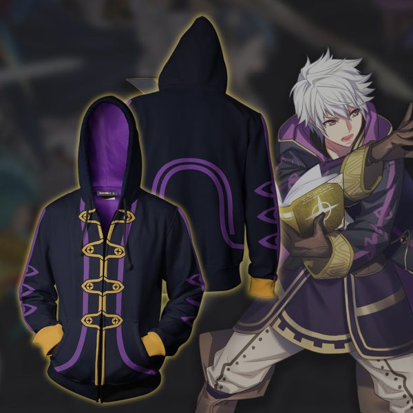 Fire Emblem Robin Cosplay Zip Up Hoodie Jacket