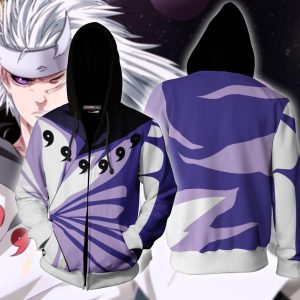 Naruto Madara Uchiha 6 Paths Cosplay Zip Up Hoodie Jacket