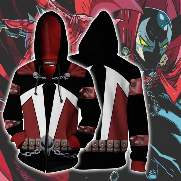 Spawn Cosplay Zip Up Hoodie Jacket