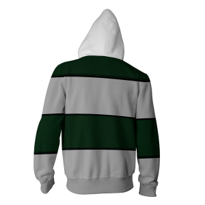 Striped Slytherin Harry Potter New Zip Up Hoodie