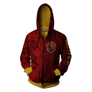 The Brave Gryffindor Harry Potter New Zip Up Hoodie