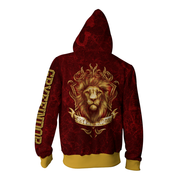 The Brave Gryffindor Harry Potter New Zip Up Hoodie