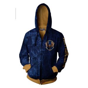 The Wise Ravenclaw Harry Potter New Zip Up Hoodie