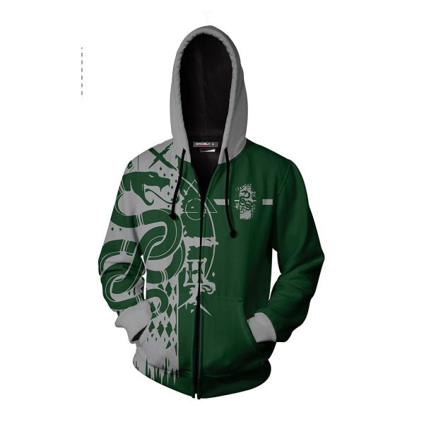 Quidditch Slytherin Harry Potter New Look Zip Up Hoodie