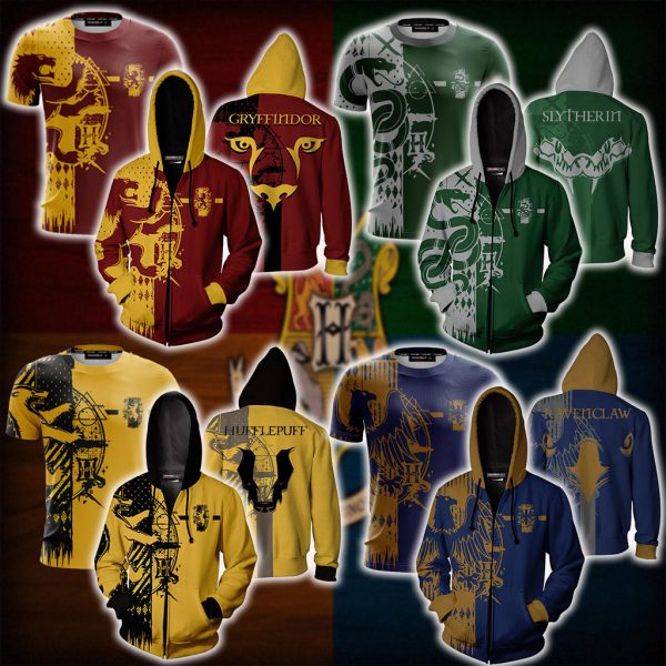 Quidditch Slytherin Harry Potter New Look Zip Up Hoodie