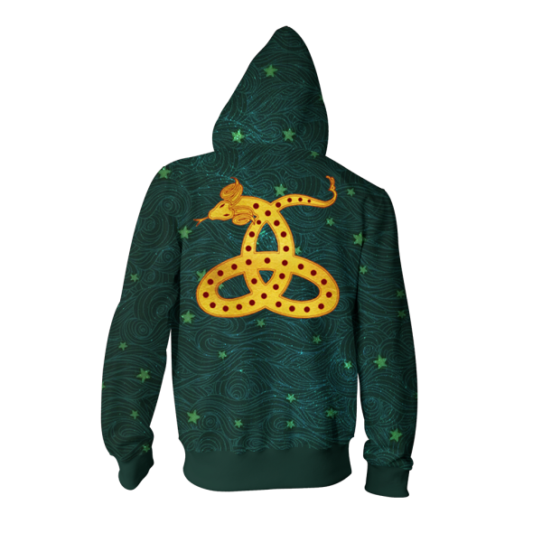 Ilvermorny Horned Serpent House Harry Potter Zip Up Hoodie