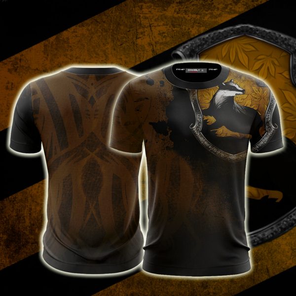 The Hufflepuff Badger Hogwarts Harry Potter Unisex 3D T-shirt