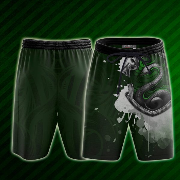 The Slytherin Snake Hogwarts Harry Potter Beach Short