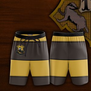 Striped Hufflepuff Harry Potter New Beach Short