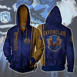 The Hogwarts Castle Ravenclaw Harry Potter Zip Up Hoodie