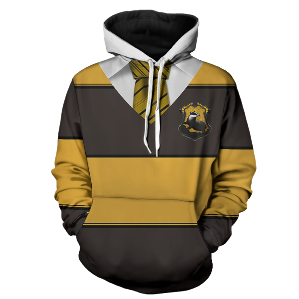 Striped Hufflepuff Harry Potter New 3D Hoodie