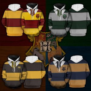 Striped Hufflepuff Harry Potter New 3D Hoodie