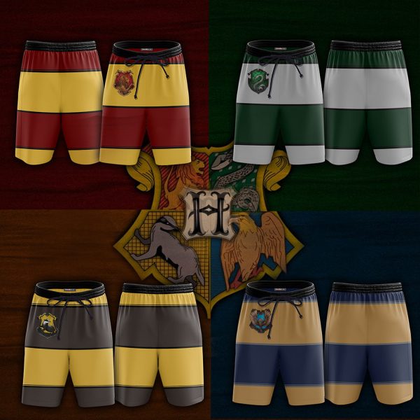 Striped Hufflepuff Harry Potter New Beach Short