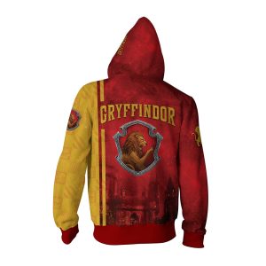 The Hogwarts Castle Gryffindor Harry Potter Zip Up Hoodie