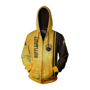 The Hogwarts Castle Hufflepuff Harry Potter Zip Up Hoodie