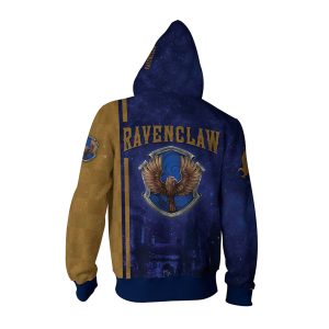 The Hogwarts Castle Ravenclaw Harry Potter Zip Up Hoodie