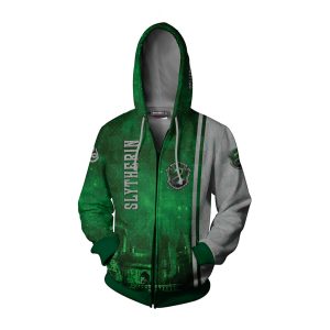 The Hogwarts Castle Slytherin Harry Potter Zip Up Hoodie