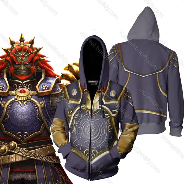 The Legend Of Zelda Ganondorf Cosplay Zip Up Hoodie Jacket