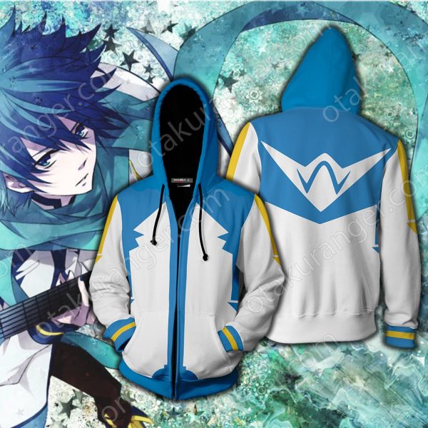 Kaito Vocaloid Cosplay Zip Up Hoodie Jacket