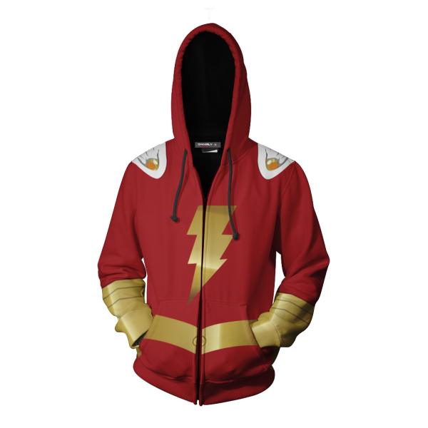 Shazam Suit Fan Zip Up Hoodie