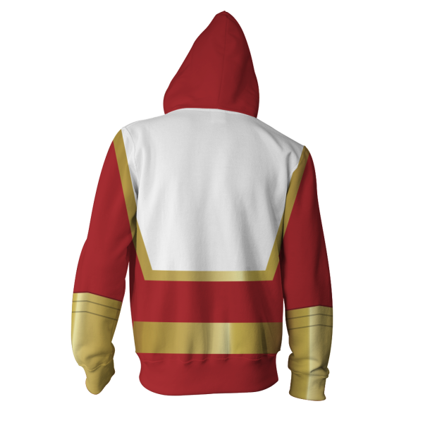 Shazam Suit Fan Zip Up Hoodie