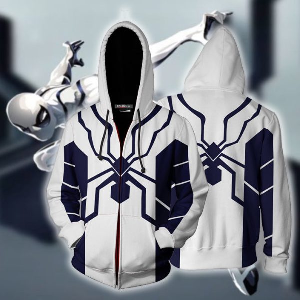 Future Foundation Spider-Man Suit Zip Up Hoodie Jacket