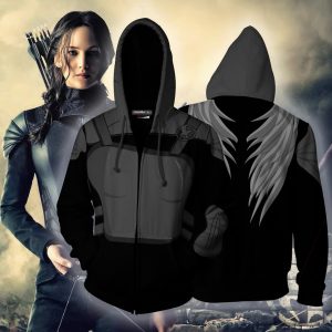 Katniss Everdeen The Hunger Games Black Suit Zip Up Hoodie Jacket