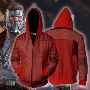 Guardians Of The Galaxy Vol. 2 Star-Lord Cosplay Zip Up Hoodie Jacket
