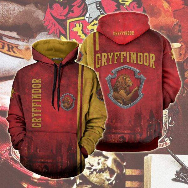 The Hogwarts Castle Gryffindor Harry Potter 3D Hoodie