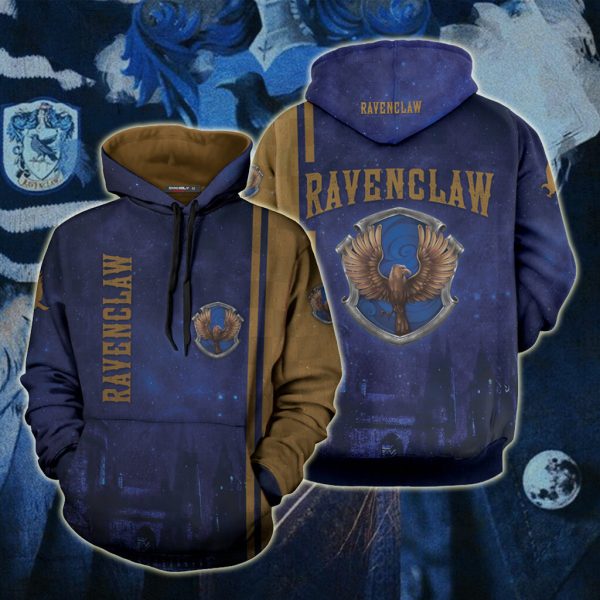 The Hogwarts Castle Ravenclaw Harry Potter 3D Hoodie