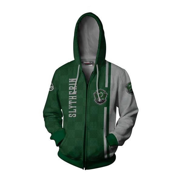 Proud To Be A Slytherin Harry Potter Zip Up Hoodie