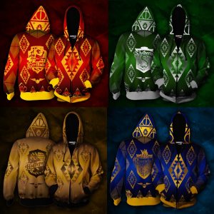 Hogwart Proud To Be A Gryffindor Harry Potter Zip Up Hoodie