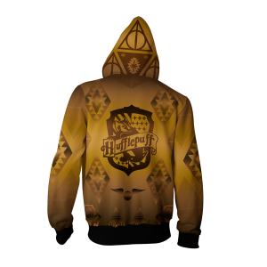 Hogwart Proud To Be A Hufflepuff Harry Potter Zip Up Hoodie