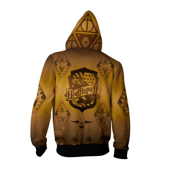 Hogwart Proud To Be A Hufflepuff Harry Potter Zip Up Hoodie