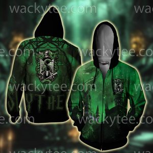 Slytherin House Hogwarts Harry Potter New Zip Up Hoodie