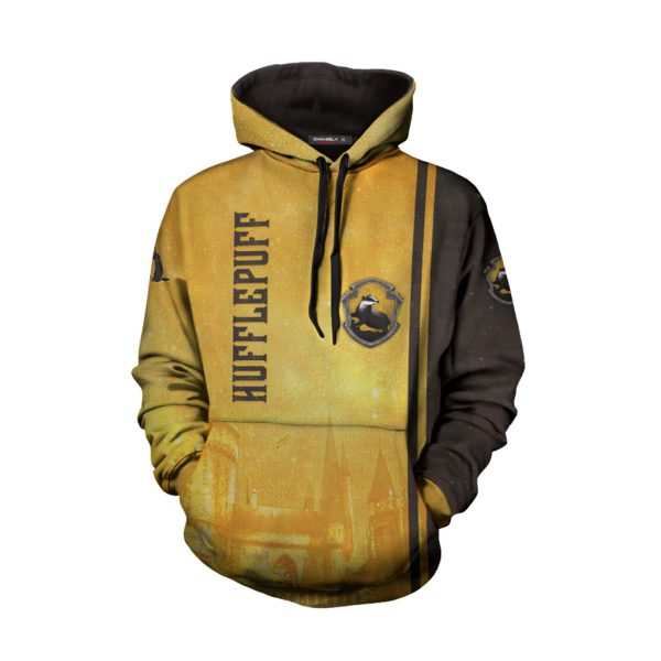 The Hogwarts Castle Hufflepuff Harry Potter 3D Hoodie