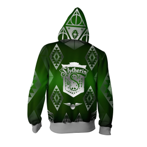 Hogwart Proud To Be A Slytherin Harry Potter Zip Up Hoodie