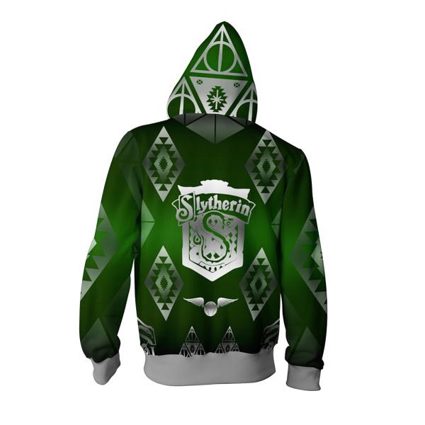 Hogwart Proud To Be A Slytherin Harry Potter Zip Up Hoodie