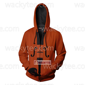 Violin Zip Up Hoodie Jacket