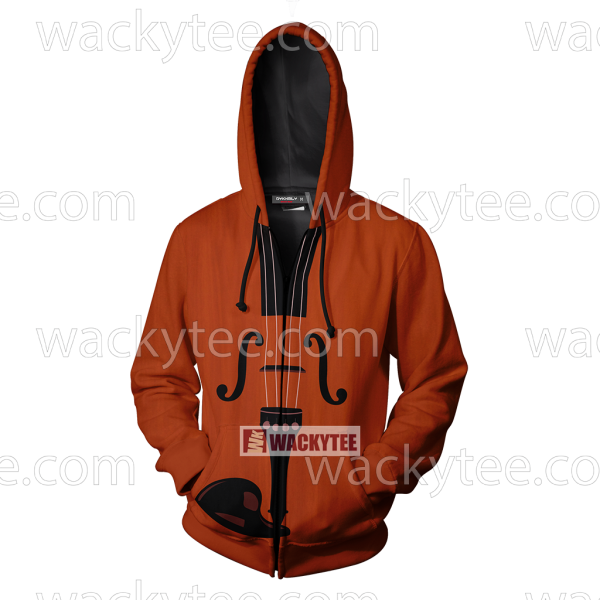 Violin Zip Up Hoodie Jacket