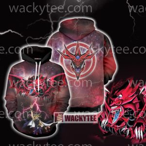 Yu Gi Oh! Yami Yugi And Slifer The Sky Dragon 3D Hoodie