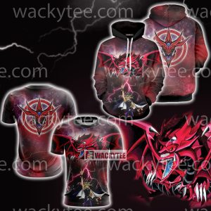 Yu Gi Oh! Yami Yugi And Slifer The Sky Dragon 3D T-shirt