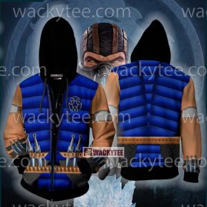 Mortal Kombat Sub-Zero Cosplay Zip Up Hoodie Jacket