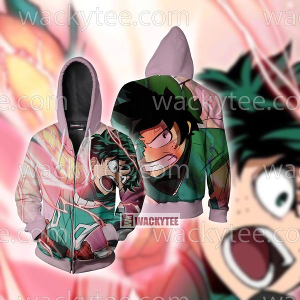 Boku No Hero Academia Izuku Midoriya 3D Zip Up Hoodie